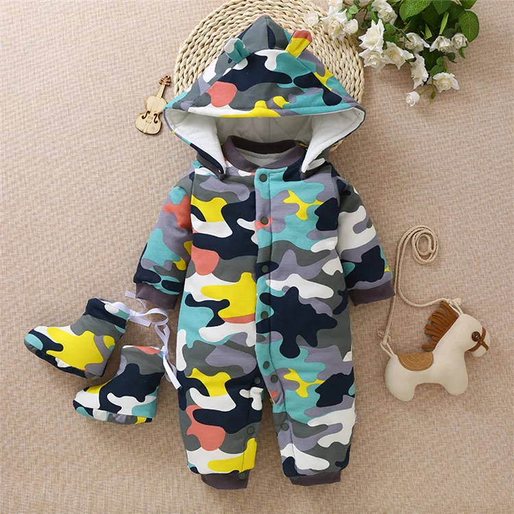 

Fashion Baby Winter Romper Cute Cartoon Hoodie Animal Baby Romper With Shoes, 11 patterns for choose