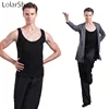 Latin Dance Adult Men's Vest Latin Men Bottoming Tops Vest Versatile Shirt Performance Competition Suit