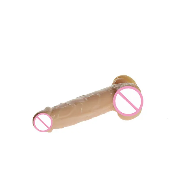 
Amazon Hot sex toy Selling Real Skin Feeling TPE Big Dildo for Women Penis 