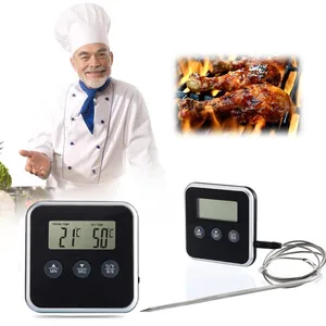 Image of Professional LCD Digital Thermometer Timer Remote Probe Oven Kitchen Meat Barbecue bbq Cooking Food Thermometer With Probe
