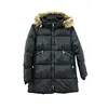 Winter zip up down hooded puffer coat jacket