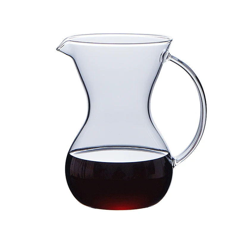 Convenient cleaning glass pour over coffee maker set with high drip coffee filter