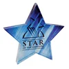 wholesale cheap customized colored acrylic perspex logo star shape block paperweight