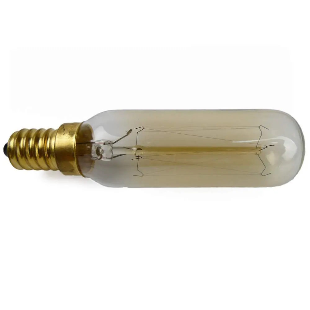 220V E14 40W Edison Bulb T8 Warm White Small Tube Vintage Light Lamp T25 for Home Lighting