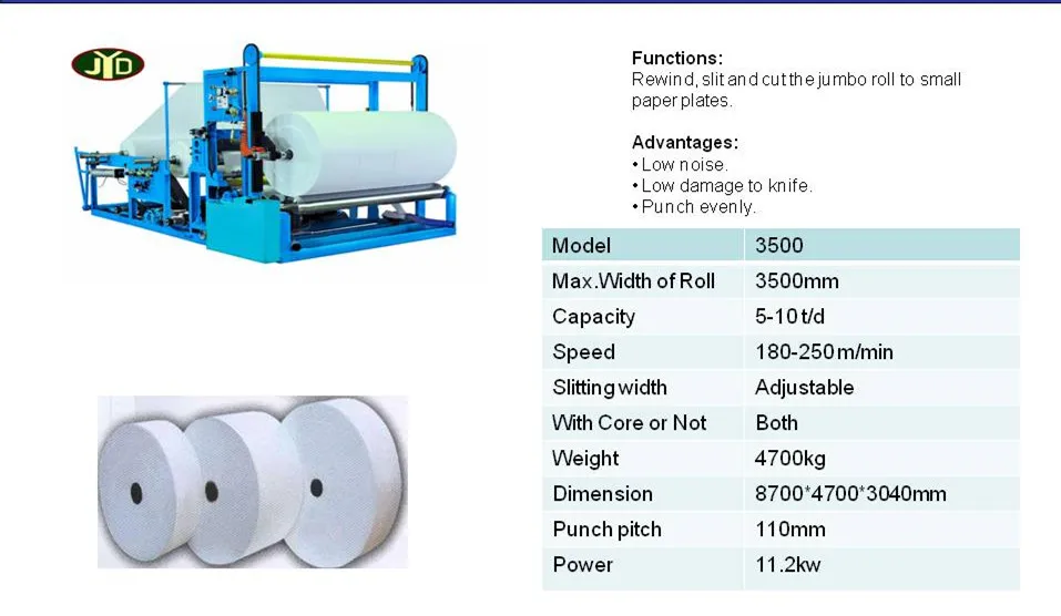 Full Automatic Toilet Roll Rewinding Cutting Machine For Toilet Roll