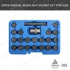 China supplier automotive tools 22pcs Special Wheel Nut Socket tool Set For Audi(VT13007)