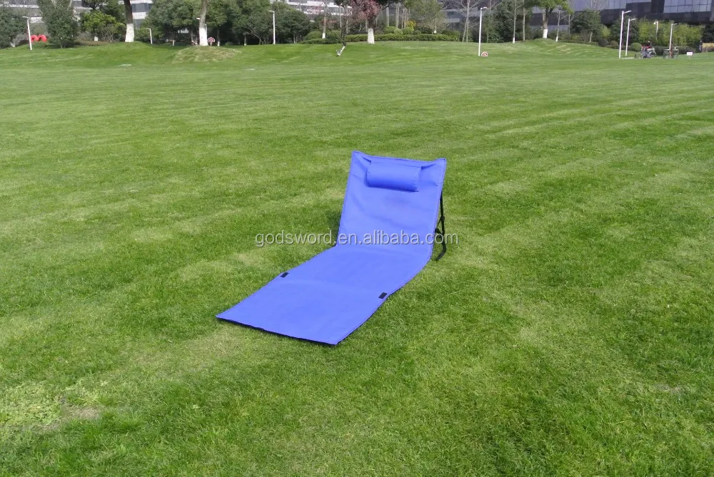 Adjustable Backrest Folding Beach Mat Padded Outdoor Waterproof Beach