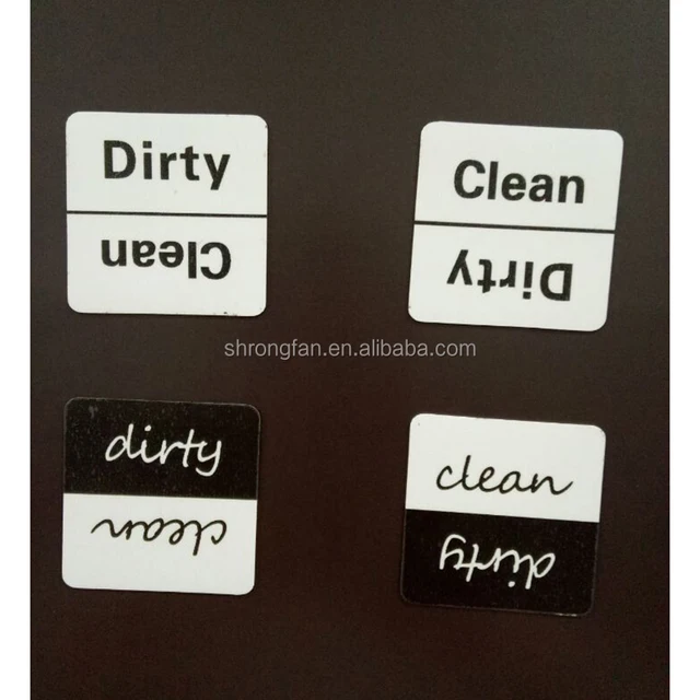 custom printing clean and dirty sign fridge magnet sticker