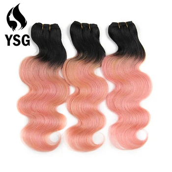 Rose Gold Color Ombre Cheap Brazilian Remy Hair Body Wave Human