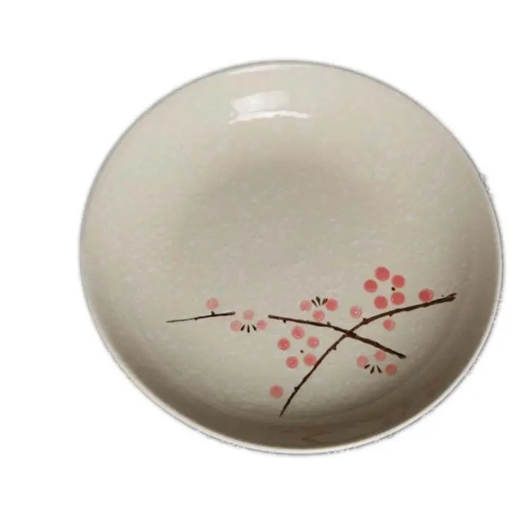 

Wholesale cheap hand-painted ceramic dinner charger plate