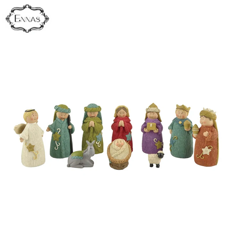 Religious products Polyresin Christmas nativity set statue