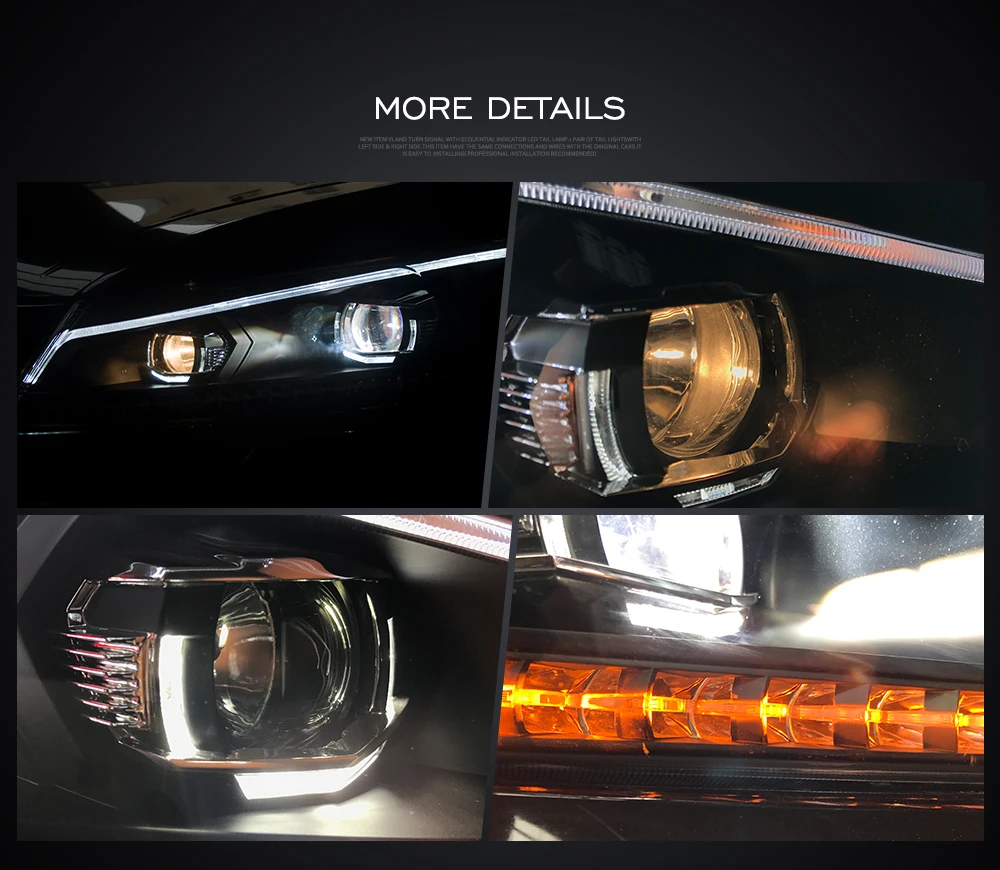 Vland Manufacturer For Accord8  Headlight For 2008-2013 For ACCORD8 Demon Eye LED Head Lamp Wholesale Price