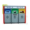 Newest Recycling Waste Paper Basket Mobile Large Garbage Bins for Public Occasions