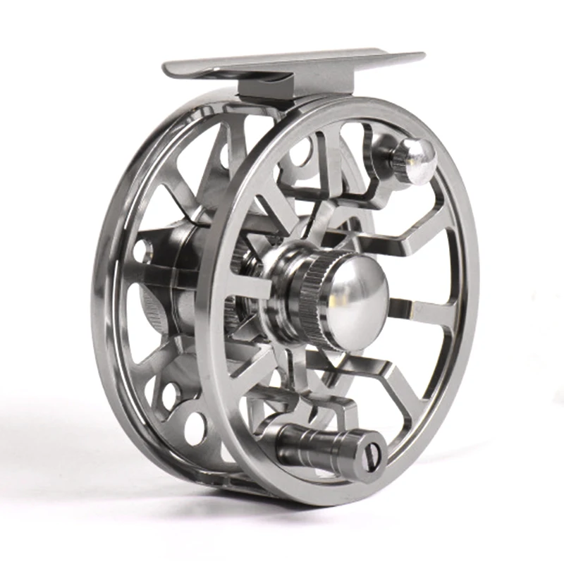 

Wholesale high quality fishing gear aluminum Chinese Automatic fly fishing reel, As pic shown