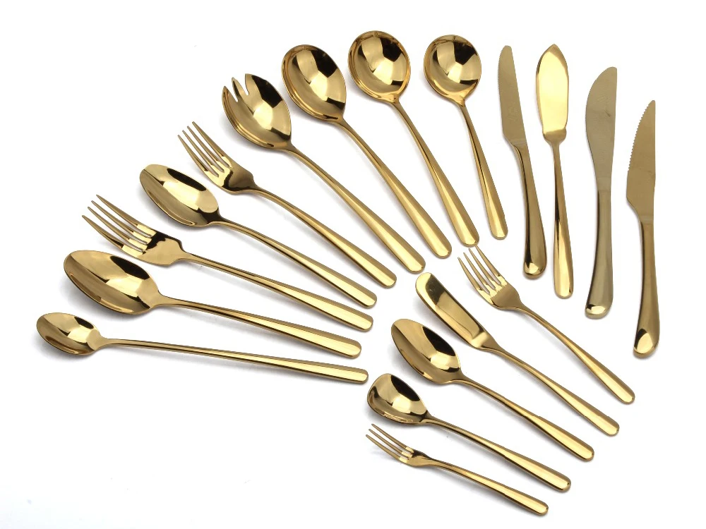 20 Pieces Gold Plated Flatware Wholesale Gold Cutlery Set Buy Gold Cutlery Set,Gold Flatware