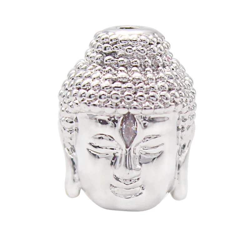 

925 Sterling Silver Buddha Head Charm Beads Jewelry Making Accessories