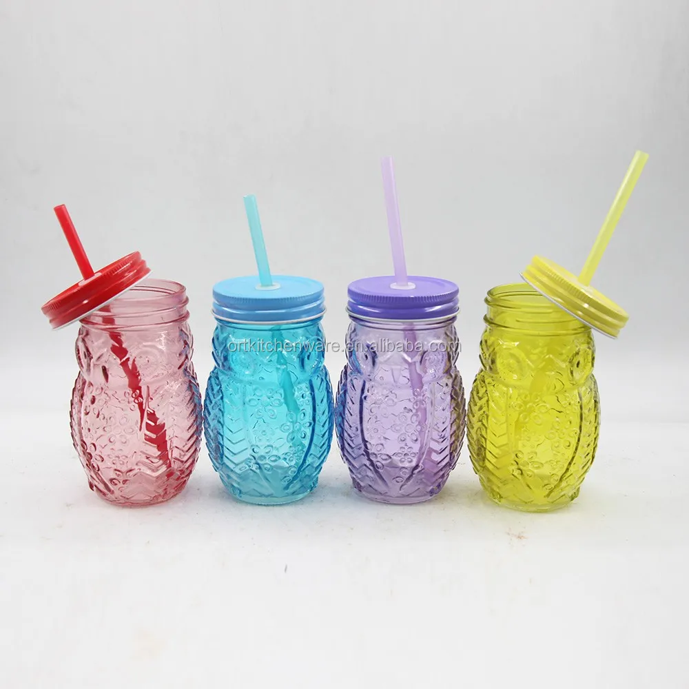 plastic mason jar tumbler with straw