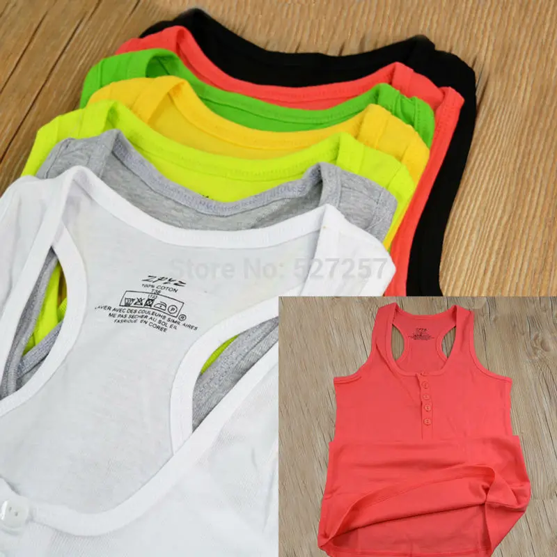 2016 Women Button Waistcoat Bodycon T-Shirt Summer Sleeveless Vest Sexy Tank Top