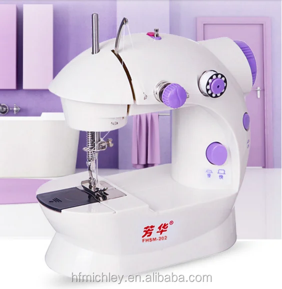 
Mini electric double stitches household sewing machine FHSM-202 