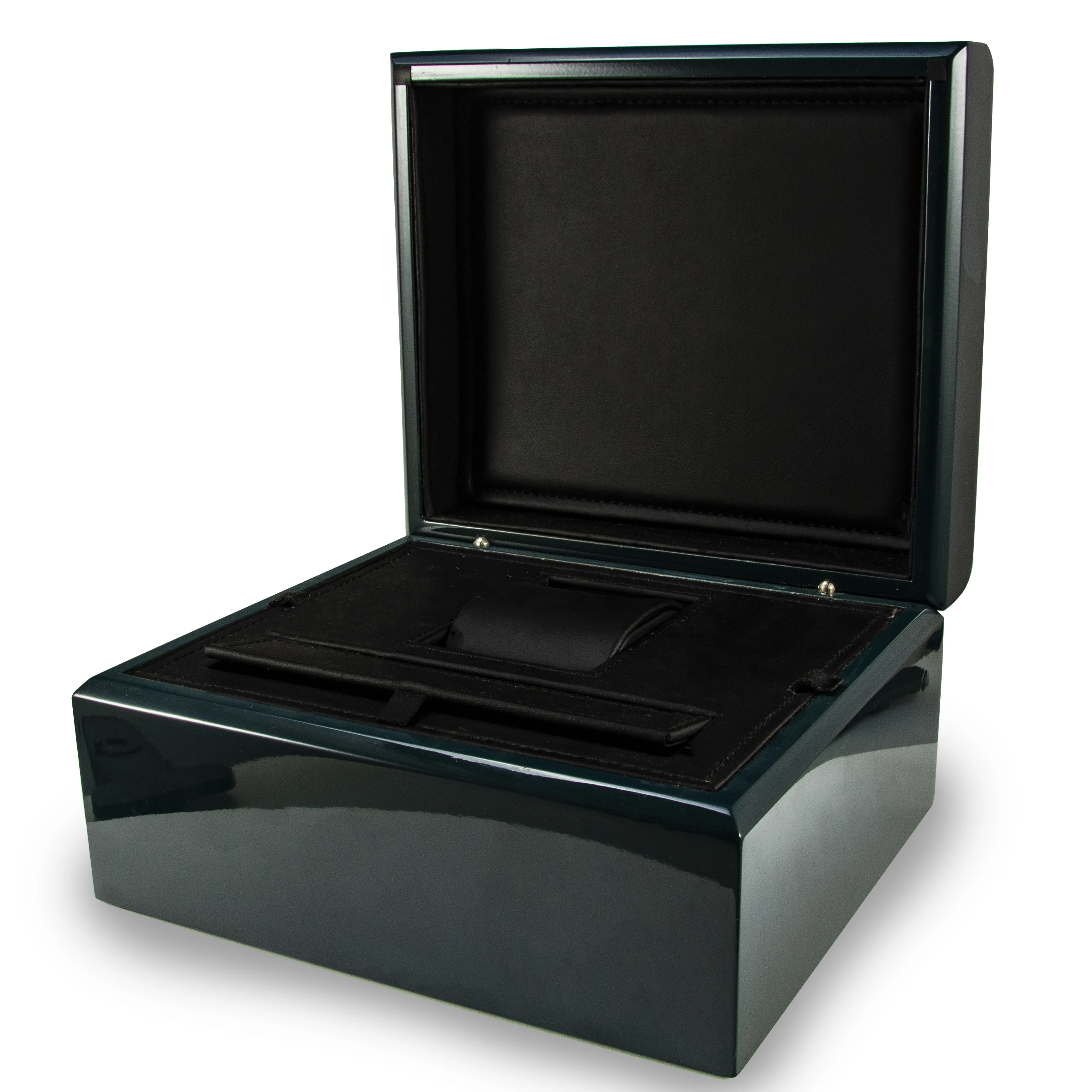 

2019 Glassy Luxury watch box Black Wooden Watch box packaging