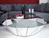 Modern Mirrored Diamond Shape Coffee Table for living room furniture