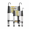 Aluminium telescopic ladder with hook