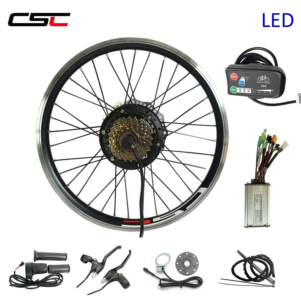

36V 500W Electric E bike Convertion Kit Bicycle Rear or Front Wheel LED display for Hub Motor Engine Kit with KT LED display