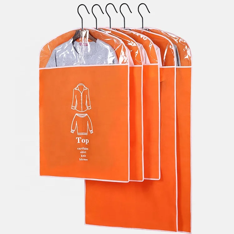 

Dust Cover Bag for Suit Set Biodegradable Garment Bag Clear with Zipper, Customized