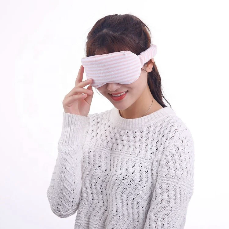 Cheap Design you own eye mask online Pink Cotton Adjustable Sleep Eye Patch Mask with gel pack