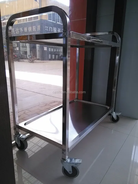 factory price 2 tiers stainless steel <strong>kitchen</strong> trolley