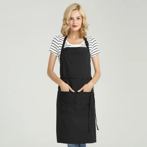 Pure color simple oil proof dustproof kitchen cooking apron