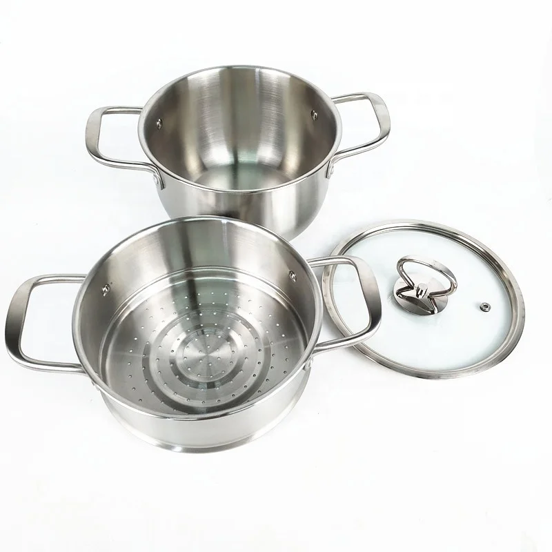 Stainless Steel 2 Tier Cooker Steamer Seafood Tamale Steamer With