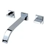 In wall installation 3 hole widespread faucet bathroom basin faucet sanitary ware water taps