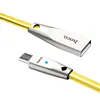 HOCO U9 Zinc alloy jelly braid 1.2m charging data cable for Micro USB support 2.4A output with charge indicator.