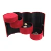 Hot selling 3 layer velvet fold Jewelry Box / jewelry gift boxes /travel jewelry organizer