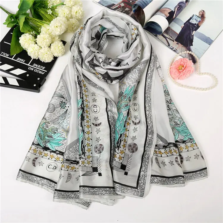 Perfect Quality Fake Designer Malaysian Silk Hijab Scarf Scarves Muslim ...