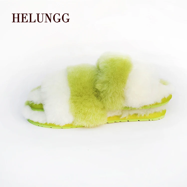 
2020 new arrival handmade chic fashionable soft warm anti skid Winter 100% Wool indoor Slippers For Women 