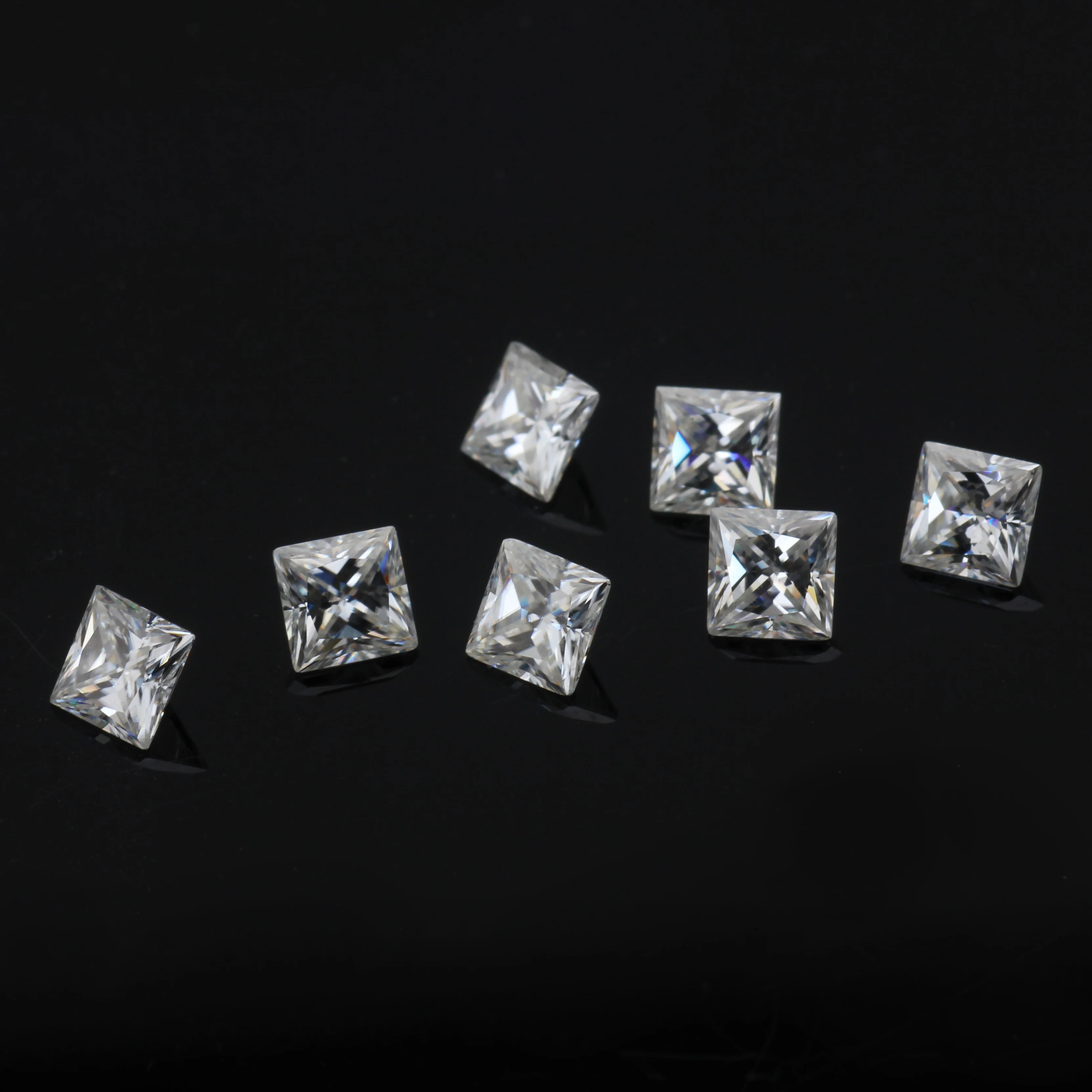 

starsgem wholesale price 5.5*5.5mm 0.95carat Princess cut moissanite for white gold ring moissanite, White def