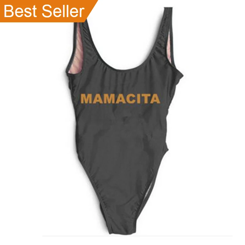 

Custom Text Logo Women One Piece girls Swimwear Sexy Backless Letters Print Bathing Suit custom one piece swimwear sexy bikini