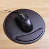 high quality PU leather wrist rest mouse pad, round mouse pad with wrist rest