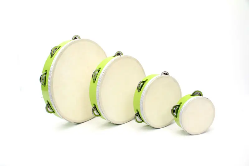Free Sample Cheap Musical Instruments Kids Tambourine With Skin Custom