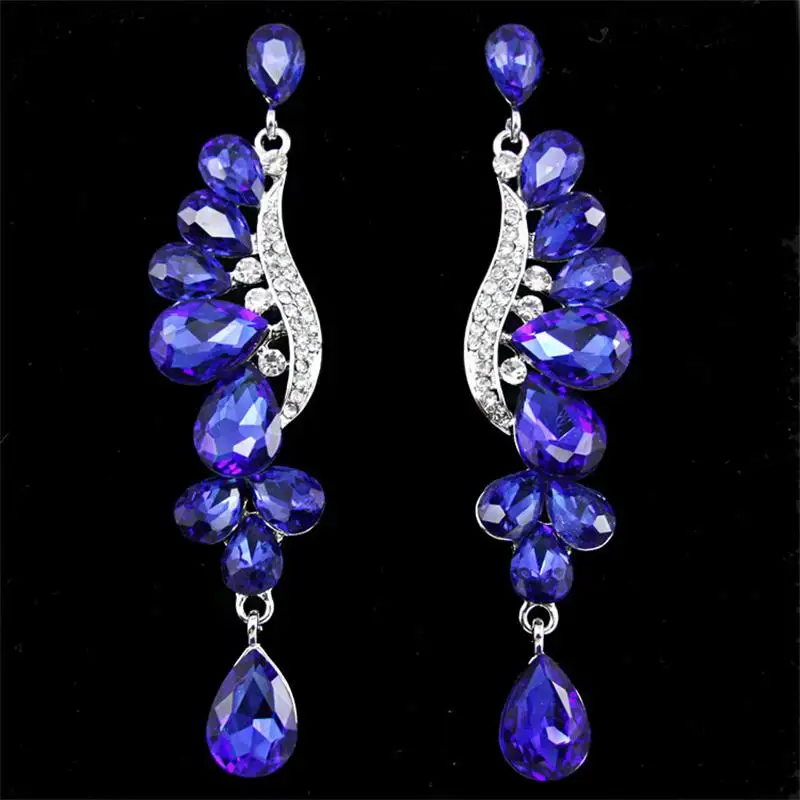 

YWMT 2018 Wholesale New Design Drop Crystal Popular Fashion Earrings For Women, White red etc