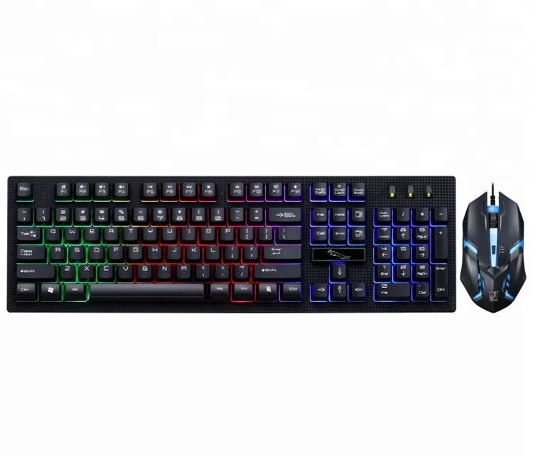 

USB Wired Gaming Keyboard and Mouse Combo Bundles LED Backlit Teclado GK6806