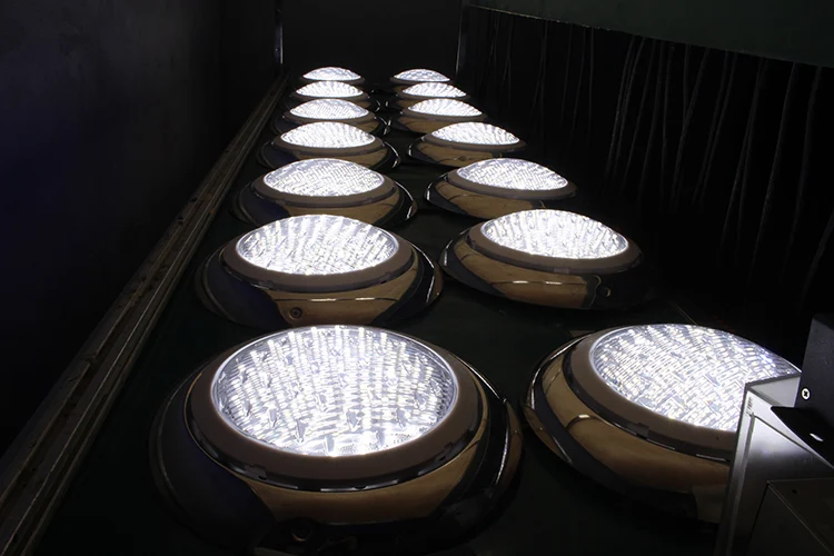 
ip68 underwater swimming pool waterfall with led flat white lights 