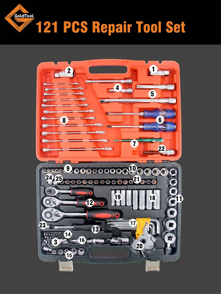 121pcs Combination Tool And Hardware Refrigerator Repair Car