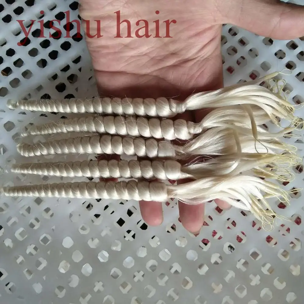 

Yishu Hair 2018 new Arrival6DHair ExtensionDouble Drawn Remy Human hair, Silver