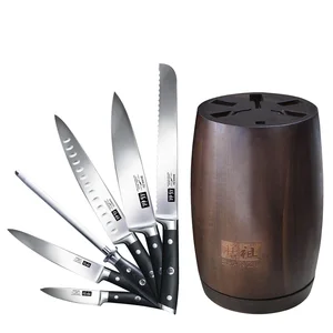 Image of SHANZU 7 Pieces 1.4116 German Stainless Steel Kitchen Chef Knife Block Set