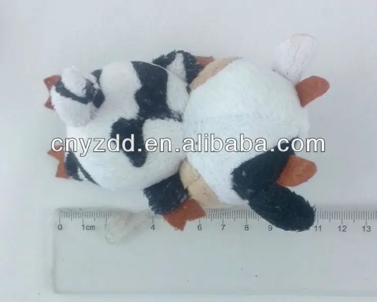 plush cow keychain