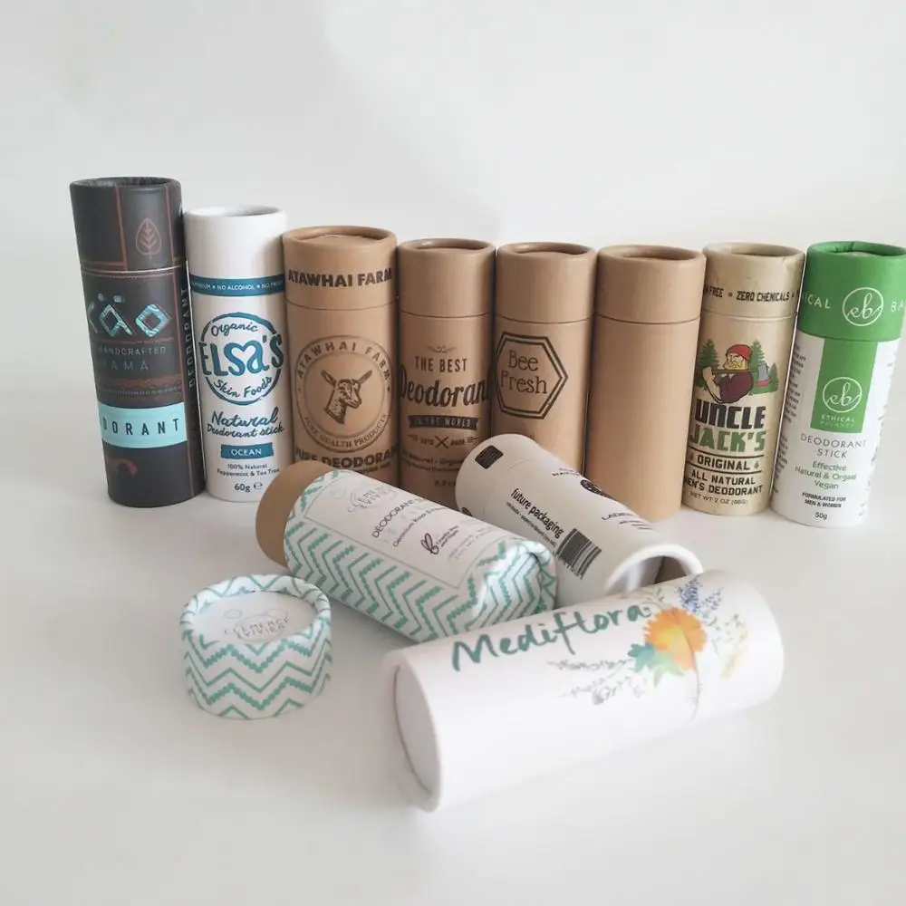Biodegradable Brown Kraft Cardboard Natural Deodorant Packaging Paper