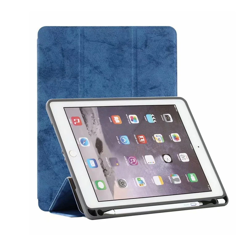

Shockproof protective pu leather cases for iPad 9.7 inches 2017/2018 with pencil holder